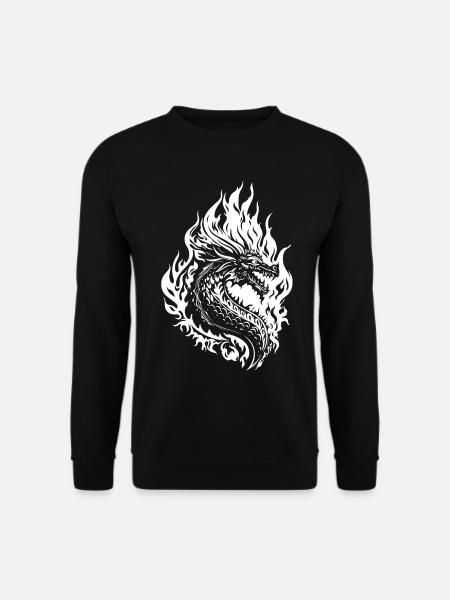 Dragon Fantasy Fire Dragon - Unisex Sweatshirt - black