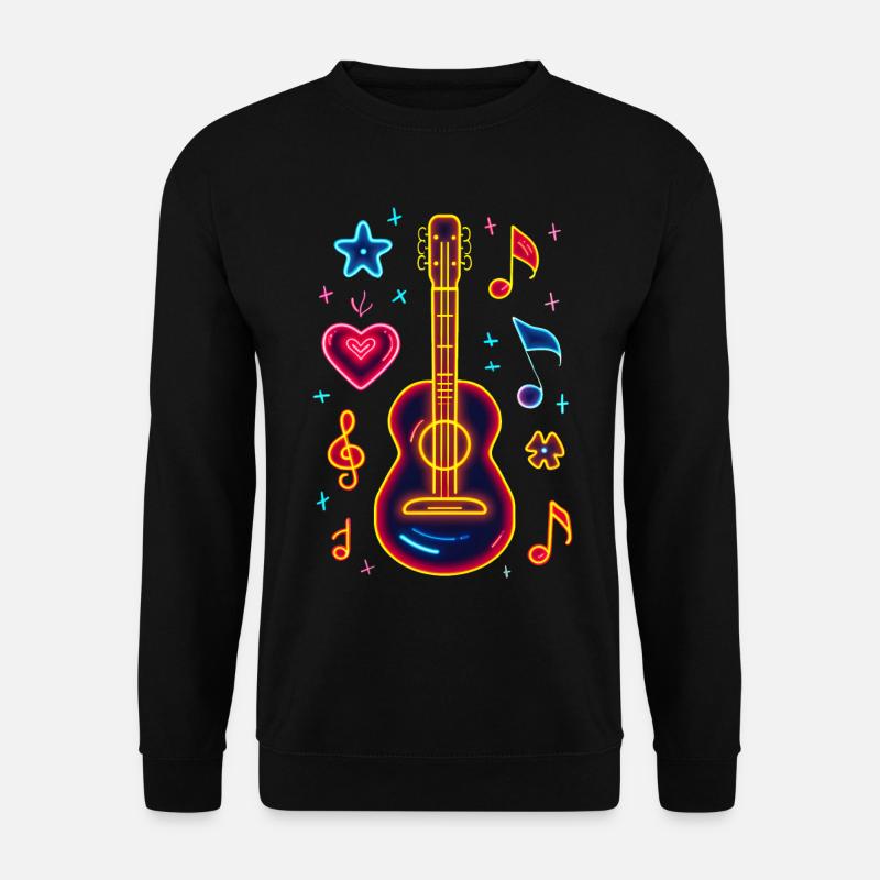 Retro Ukulele Retrowave - Unisex Sweatshirt - black