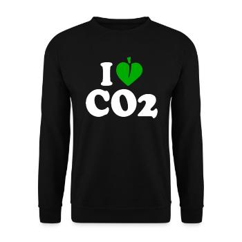 I love co2 - Unisex Sweatshirt - black - Front - Alina (178cm) & Michal (187cm)