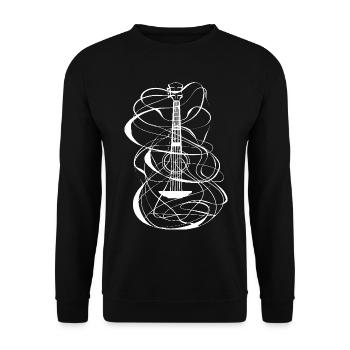 Ukulele Skizze - Unisex Pullover - Schwarz - Vorne - Alina (178cm) & Michal (187cm)