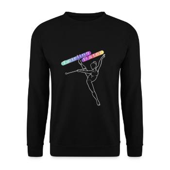 Illustration_sans_titre - Sweat-shirt Unisexe - noir - Devant - Alina (178cm) & Michal (187cm)