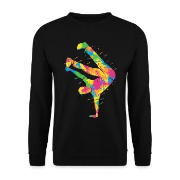 Breakdance Breakdance colorée Breakdance Garçons - Sweat-shirt Unisexe - noir - Devant - Alina (178cm) & Michal (187cm)