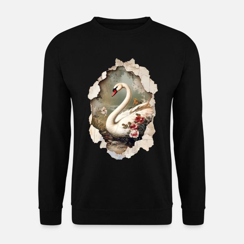 Schwan - Unisex Pullover - Schwarz