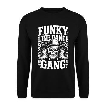 Funky Line Dance Gang - Unisex Sweatshirt - black - Front - Alina (178cm) & Michal (187cm)