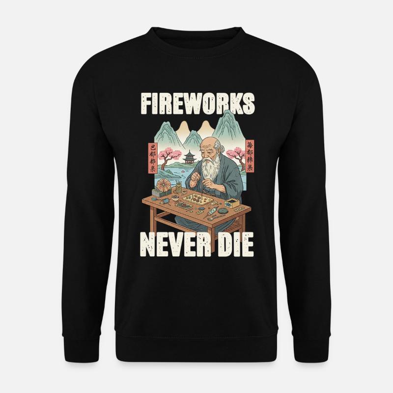 Fireworks Never Die - Unisex Pullover - Schwarz