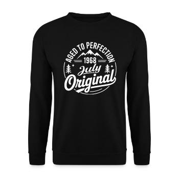 Juli 1968 – Legende der Gipfel und Berge - Unisex Pullover - Schwarz - Vorne - Alina (178cm) & Michal (187cm)