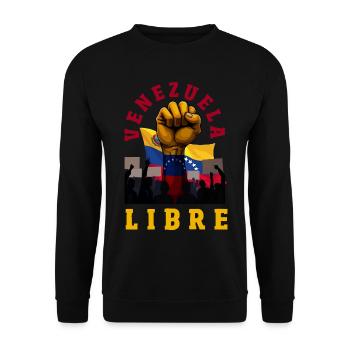 Venezuela Flagge Stolz & Heimat Venezuela - Unisex Pullover - Schwarz - Vorne - Alina (178cm) & Michal (187cm)