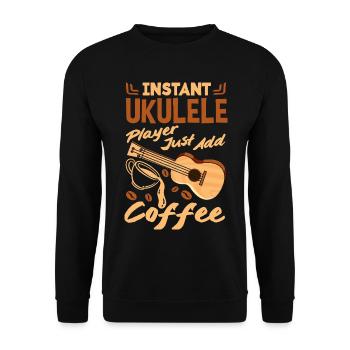 Funny Ukulele Designs and Sayings - Unisex Sweatshirt - black - Front - Alina (178cm) & Michal (187cm)
