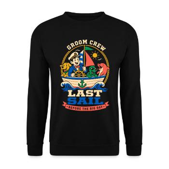 Last sailing trip before the wedding - Unisex Sweatshirt - black - Front - Alina (178cm) & Michal (187cm)