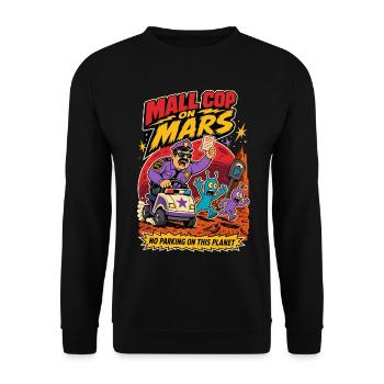Agent de centre commercial sur Mars – Humour de stationnement extraterrestre - Sweat-shirt Unisexe - noir - Devant - Alina (178cm) & Michal (187cm)