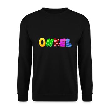 Baby Eltern Kind Geschenk Onkel Geburt Mama Papa - Unisex Pullover - Schwarz - Vorne - Alina (178cm) & Michal (187cm)