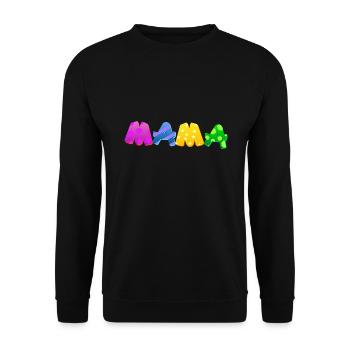 Baby Eltern Kind Geschenk Sprüche Geburt Mama Papa - Unisex Pullover - Schwarz - Vorne - Alina (178cm) & Michal (187cm)