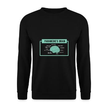 Sanitäter Krankenwagen Rettungsdienst Ambulanz RTW - Unisex Pullover - Schwarz - Vorne - Alina (178cm) & Michal (187cm)