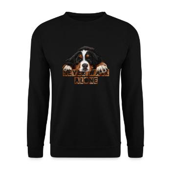 Berner Sennenhund - Unisex Pullover - Schwarz - Vorne - Alina (178cm) & Michal (187cm)
