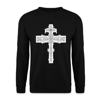 Croix DIEU - Sweat-shirt Unisexe - noir - Devant - Alina (178cm) & Michal (187cm)