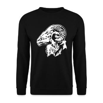 Goat, Sheep Goat, Animal, Sheep, Goat, Wilsigns - Unisex Sweatshirt - black - Front - Alina (178cm) & Michal (187cm)