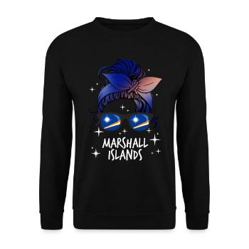 Marshall Islands - Unisex Sweatshirt - black - Front - Alina (178cm) & Michal (187cm)