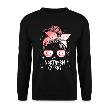 Northern Cyprus - Unisex Sweatshirt - black - Front - Alina (178cm) & Michal (187cm)