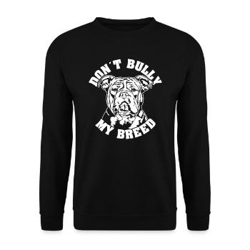 American Bully Dont Bully my Breed Dogs Wilsigns - Unisex Sweatshirt - black - Front - Alina (178cm) & Michal (187cm)