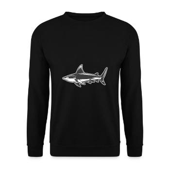 Shark shark - Unisex Sweatshirt - black - Front - Alina (178cm) & Michal (187cm)