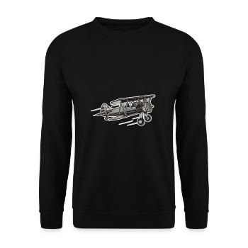 Avion Avion - Sweat-shirt Unisexe - noir - Devant - Alina (178cm) & Michal (187cm)