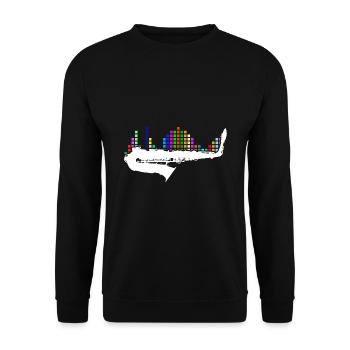 Saxophon Spieler - Unisex Pullover - Schwarz - Vorne - Alina (178cm) & Michal (187cm)