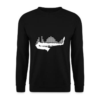 Saxophon - Unisex Pullover - Schwarz - Vorne - Alina (178cm) & Michal (187cm)