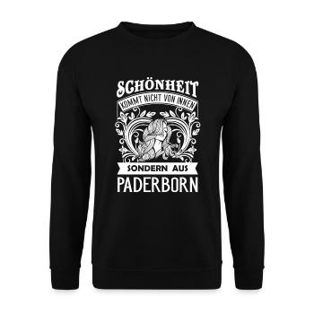 Beauté vient de Paderborn - DE - Sweat-shirt Unisexe - noir - Devant - Alina (178cm) & Michal (187cm)