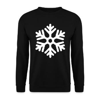 flocon de neige - Sweat-shirt Unisexe - noir - Devant - Alina (178cm) & Michal (187cm)