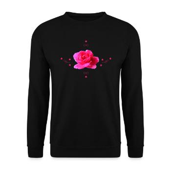 Rose - Sweat-shirt Unisexe - noir - Devant - Alina (178cm) & Michal (187cm)