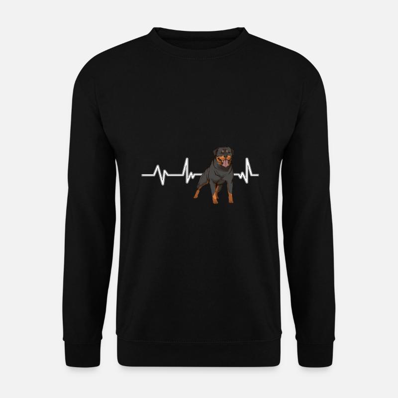 Rottweiler Heartbeat - Unisex Pullover - Schwarz