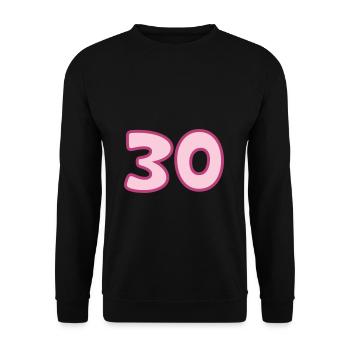 30e anniversaire 30 ans - Sweat-shirt Unisexe - noir - Devant - Alina (178cm) & Michal (187cm)