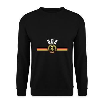 GDR Ossi - Unisex Sweatshirt - black - Front - Alina (178cm) & Michal (187cm)