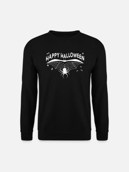 Happy Halloween Spider Web Halloween - Unisex Sweatshirt - black