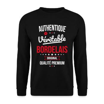 Authentique et véritable Bordelais - Original - Sweat-shirt Unisexe - noir - Devant - Alina (178cm) & Michal (187cm)