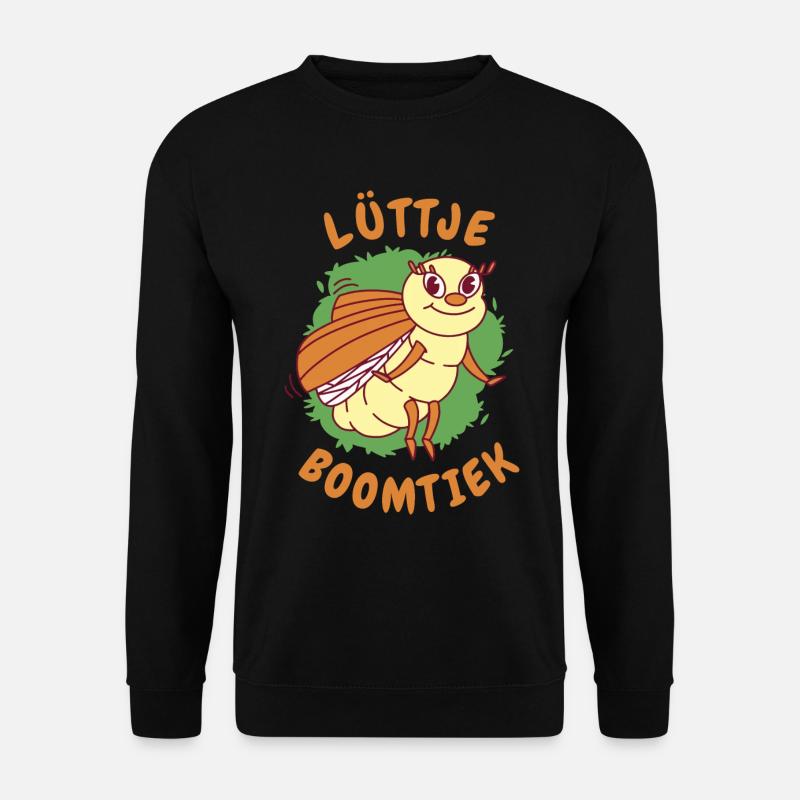 Lüttje Boomtiek kleiner Maikaefer - Unisex Pullover - Schwarz