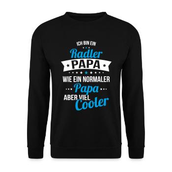 Radler dad like a normal dad but much cooler - Unisex Sweatshirt - black - Front - Alina (178cm) & Michal (187cm)
