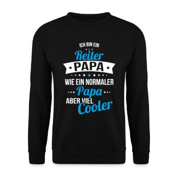 Rider dad like a normal dad but much cooler - Unisex Sweatshirt - black - Front - Alina (178cm) & Michal (187cm)