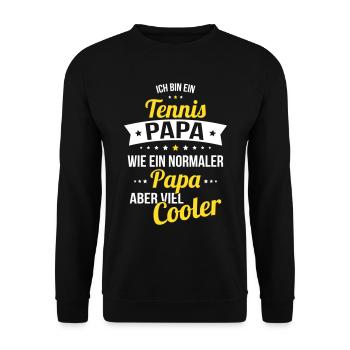 Papa tennis comme un papa normal mais beaucoup plus cool - Sweat-shirt Unisexe - noir - Devant - Alina (178cm) & Michal (187cm)