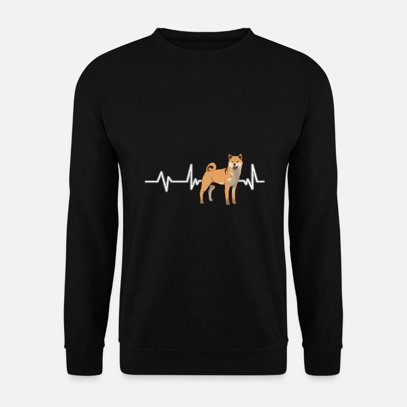 Shiba Inu Heartbeat - Unisex Pullover - Schwarz