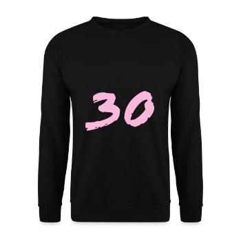 30e anniversaire 30 ans - Sweat-shirt Unisexe - noir - Devant - Alina (178cm) & Michal (187cm)