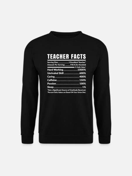 Faits sur l’enseignant - Sweat-shirt Unisexe - noir
