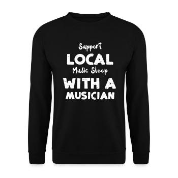Soutenez la musique locale Dormir avec un... - Sweat-shirt Unisexe - noir - Devant - Alina (178cm) & Michal (187cm)