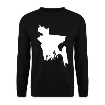 Bangladesh map flag - Unisex Sweatshirt - black - Front - Alina (178cm) & Michal (187cm)