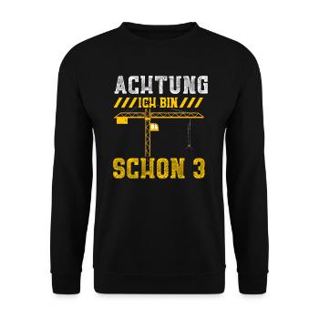 Achtung Ich Bin Schon 3 - Unisex Pullover - Schwarz - Vorne - Alina (178cm) & Michal (187cm)