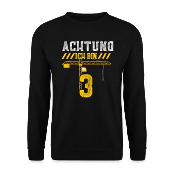 Achtung Ich Bin 3 - Unisex Pullover - Schwarz - Vorne - Alina (178cm) & Michal (187cm)