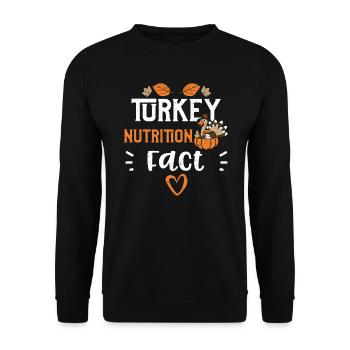 Turkey Nutrition Fact - Unisex Pullover - Schwarz - Vorne - Alina (178cm) & Michal (187cm)