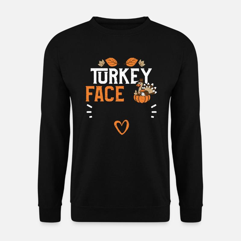 Turkey Face - Thanksgiving - Unisex Sweatshirt - black