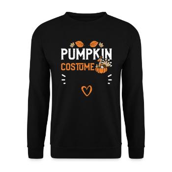 Pumpkin Costume - Thanksgiving - Unisex Pullover - Schwarz - Vorne - Alina (178cm) & Michal (187cm)