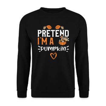 Pretend I'm A Pumpkin - Unisex Pullover - Schwarz - Vorne - Alina (178cm) & Michal (187cm)